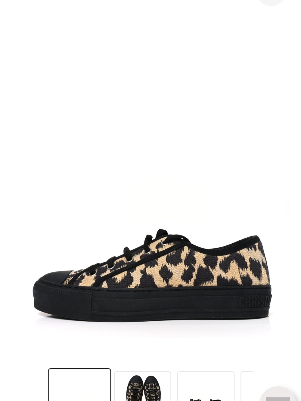 Limited Edition Christian Dior ANIMAL PRINT Black and Tan Sneakers size 9, $450 - Picture 15 of 15